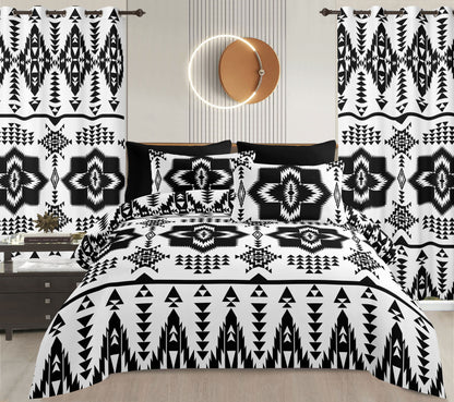 Sublime 8 Pcs Bed Sheet Set with Bonus Curtains — Case of 12 (Assorted Colors)