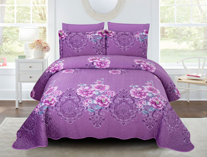 SHAAM Plush Bedspread Set