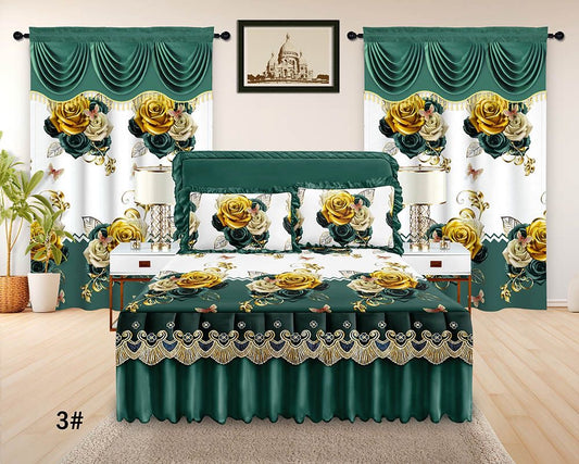 Assorted 5 Pcs Bedskirt Set ( Light) -