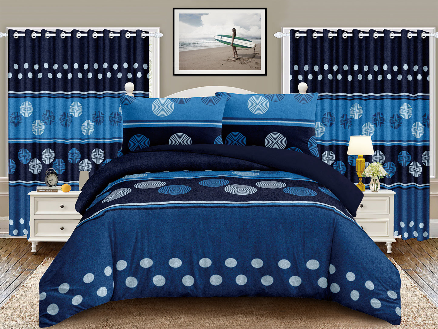 5 PC Borrego With Matching Curtains