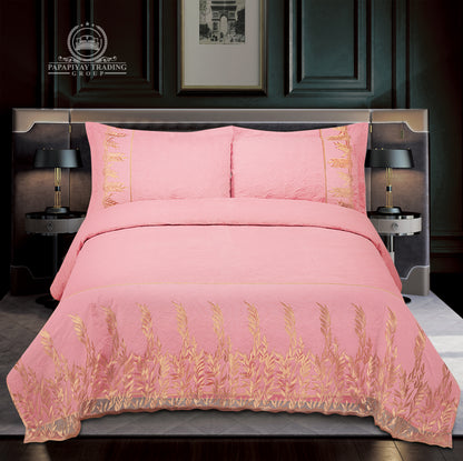 4Pcs Luxury Velvet Bedspread