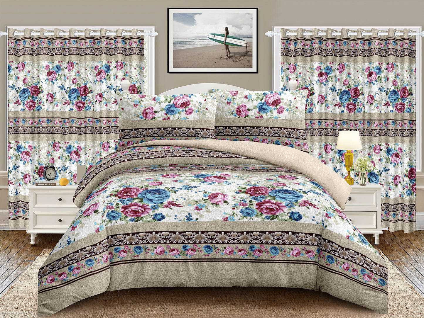 5 PC Borrego With Matching Curtains
