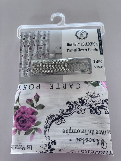 DAYSTY CANVAS SHOWER CURTAIN 24 PER BOX ASSORTED COLORS