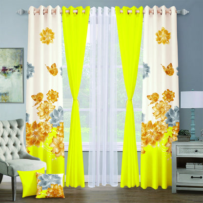 9pcs Grand Diva Window Curtains Set