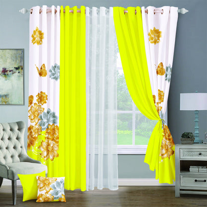 9pcs Grand Diva Window Curtains Set