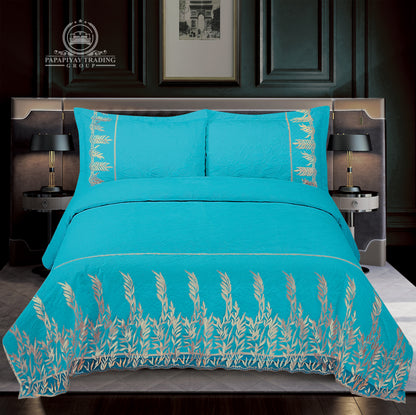4Pcs Luxury Velvet Bedspread