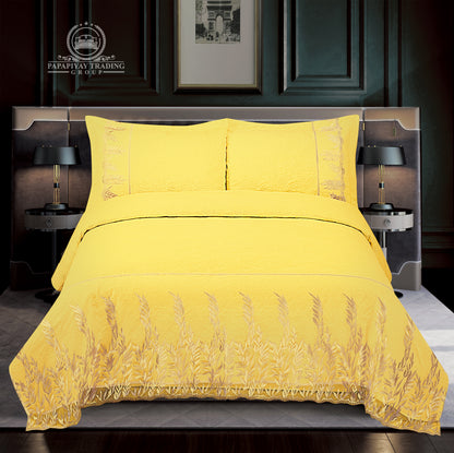 4Pcs Luxury Velvet Bedspread