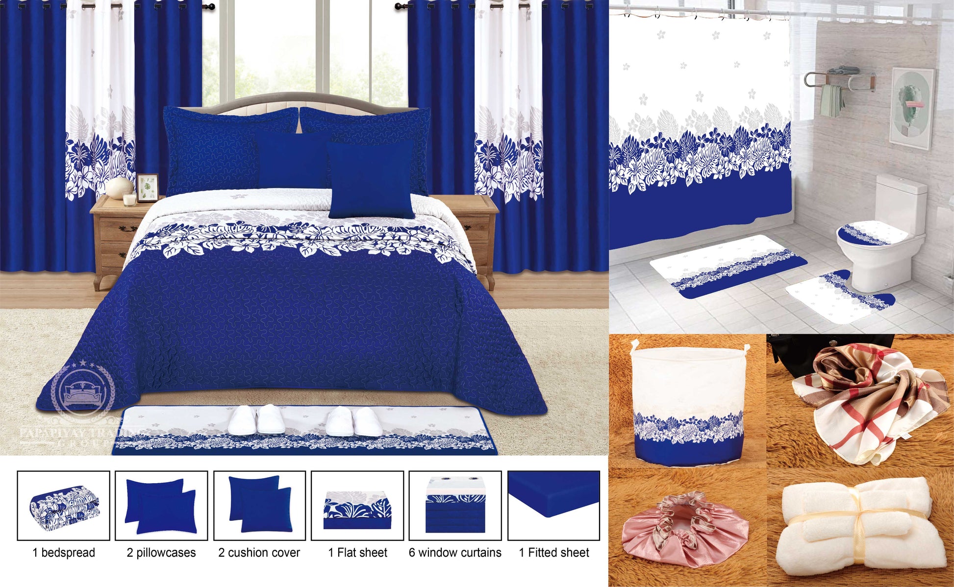 Qucover Copriletto Matrimoniale 250 x 270 cm Blu, Estivo Copriletto Qucover Copriletto Matrimoniale 250 x 270 cm Blu, Estivo Copriletto