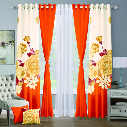 9pcs Grand Diva Window Curtains Set