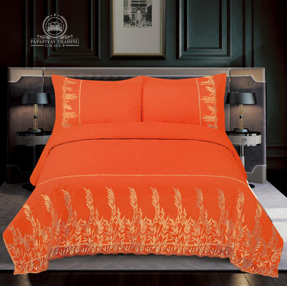 4Pcs Luxury Velvet Bedspread