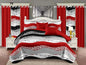 9PCS Bedspread With 6 Matching Curtains - BO19PC