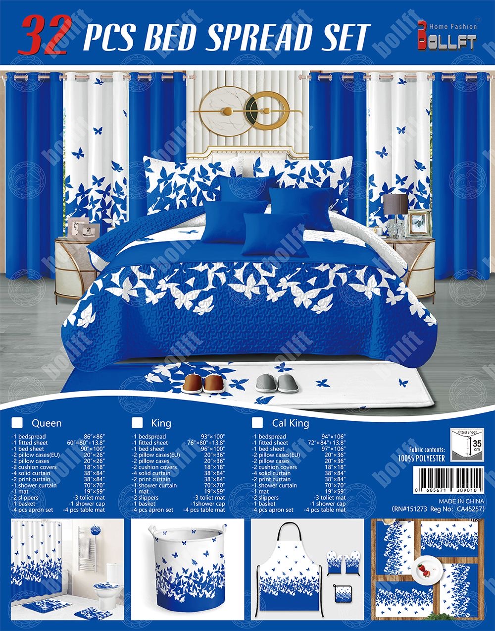 32 pcs Bed Spread Set