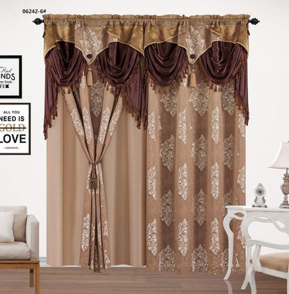 (Heavy)Jacquard Luxurious  Window Curtain ( In PVC Bag)