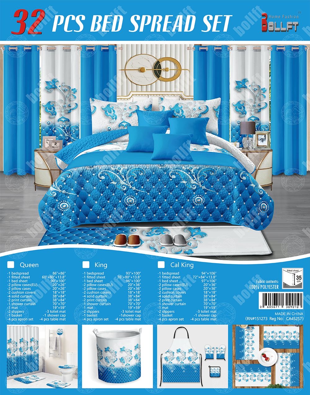 32 pcs Bed Spread Set