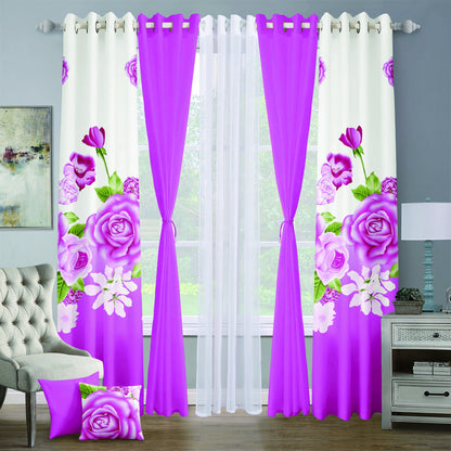 9pcs Grand Diva Window Curtains Set