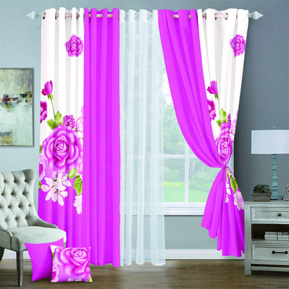 9pcs Grand Diva Window Curtains Set