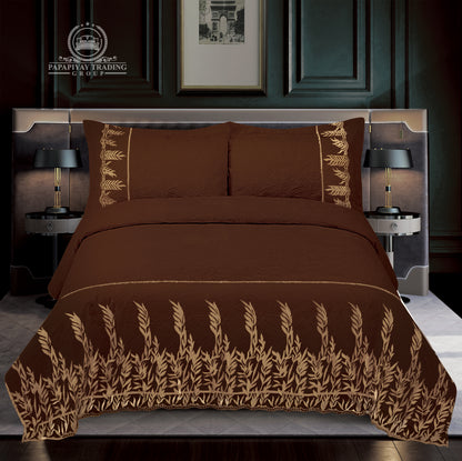 4Pcs Luxury Velvet Bedspread