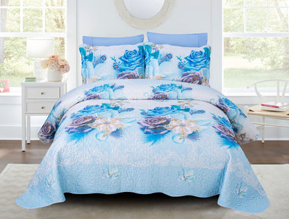 SHAAM Plush Bedspread Set