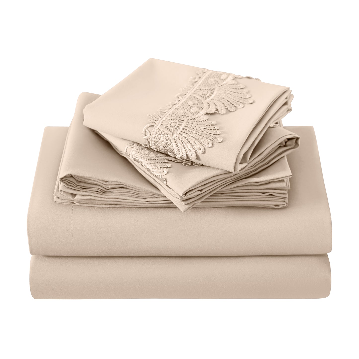 Elegant Comfort Lace 6Pcs  Sheet Set