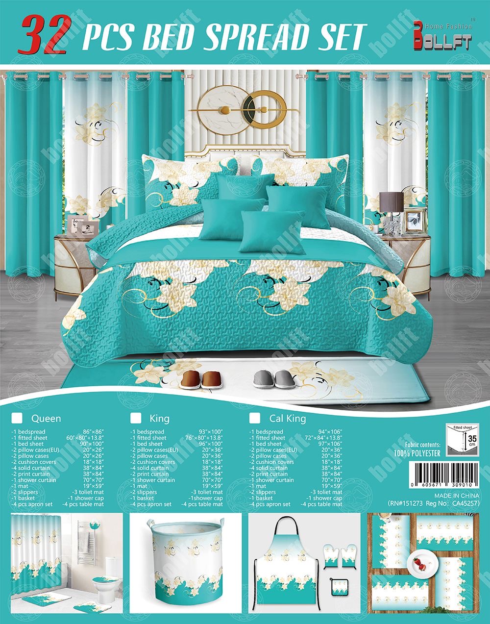 32 pcs Bed Spread Set