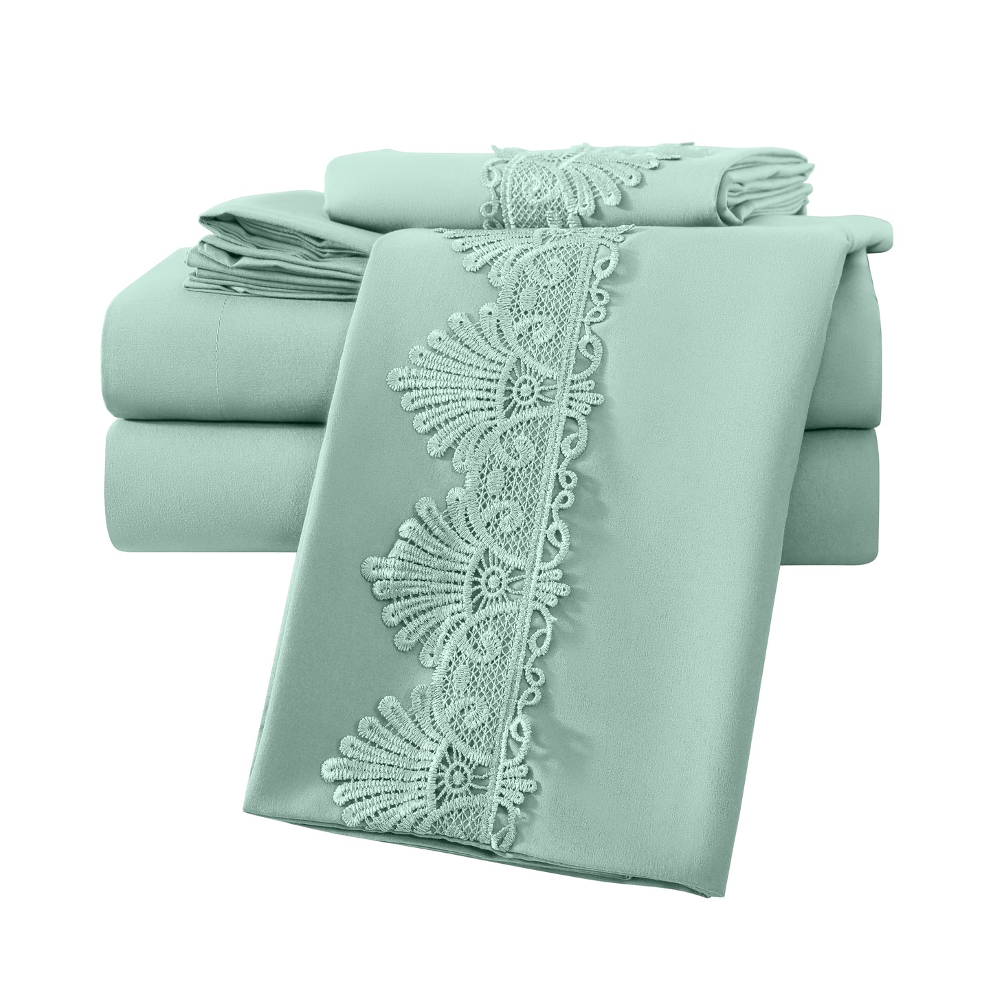 Elegant Comfort Lace 6Pcs  Sheet Set