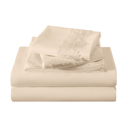 Elegant Comfort Lace 6Pcs  Sheet Set