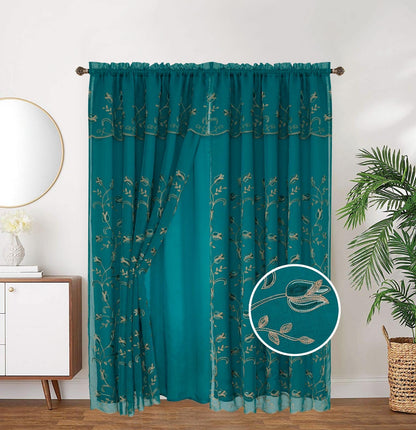 MAHA EMBROIDERY PANEL-SIZE 54X84 WITH VALANCE AND BACKING