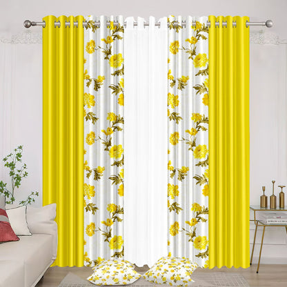 7pcs Grand Diva Window Curtains Set | 54”x 84"