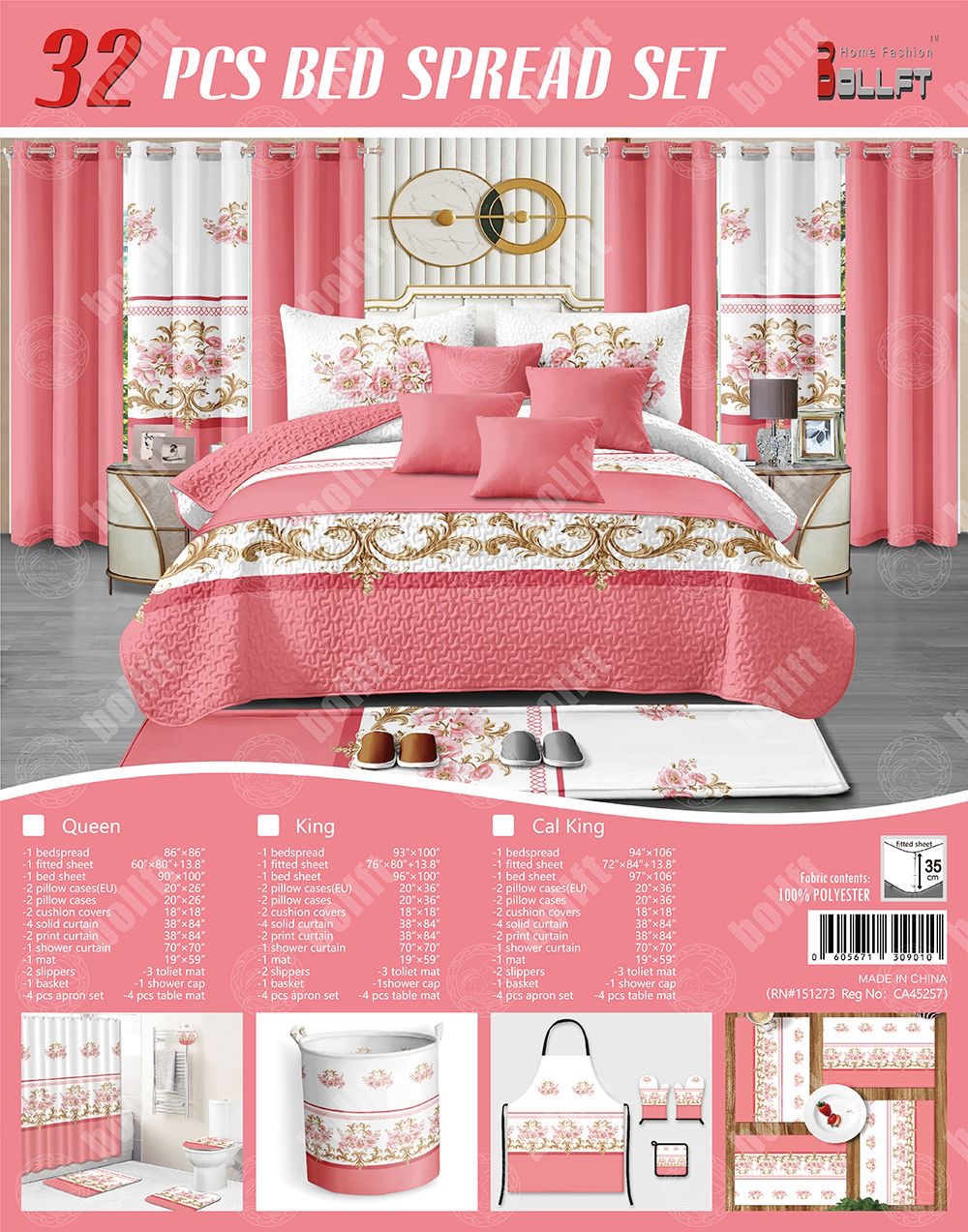 32 pcs Bed Spread Set