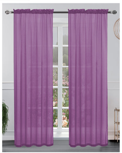 Hollywood 8 grommets solid sheer panel 84 inches
