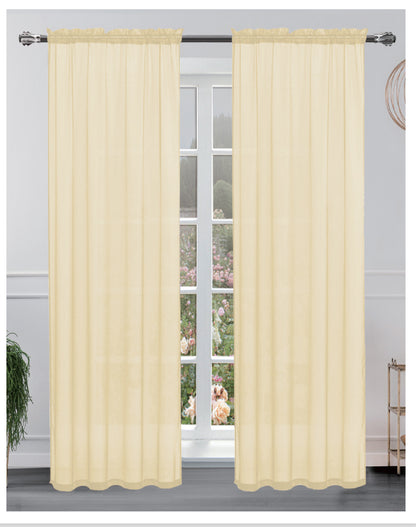Hollywood 8 grommets solid sheer panel 84 inches