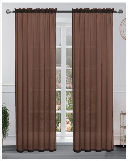 Hollywood 8 grommets solid sheer panel 84 inches