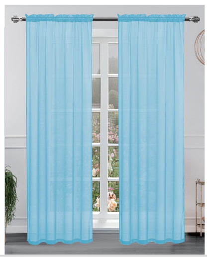Hollywood 8 grommets solid sheer panel 84 inches