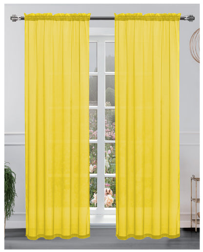 Hollywood 8 grommets solid sheer panel 84 inches