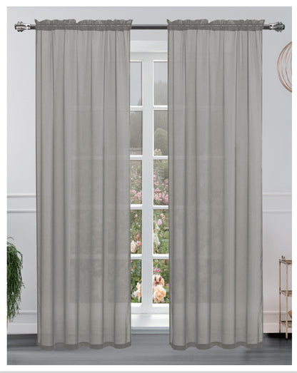 Hollywood 8 grommets solid sheer panel 84 inches