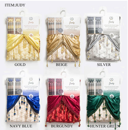 Judy Jacquard Panel With Valance 54x84