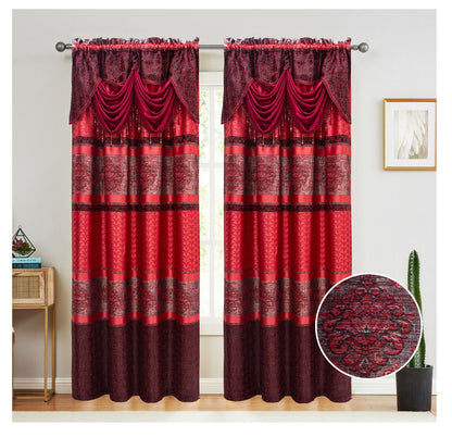 Judy Jacquard Panel With Valance 54x84
