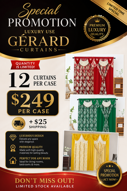 (Heavy)Jacquard Luxurious  Window Curtain ( In PVC Bag)
