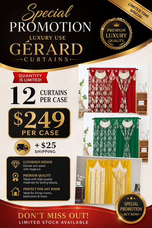(Heavy)Jacquard Luxurious  Window Curtain ( In PVC Bag)