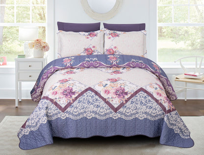 SHAAM Plush Bedspread Set
