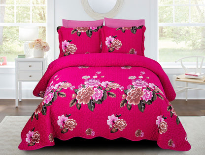 SHAAM Plush Bedspread Set