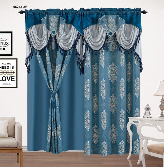 (Heavy)Jacquard Luxurious  Window Curtain ( In PVC Bag)