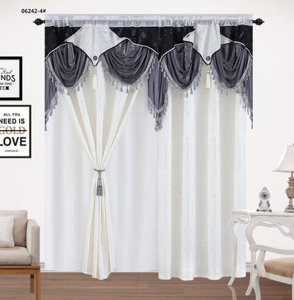 (Heavy)Jacquard Luxurious  Window Curtain ( In PVC Bag)