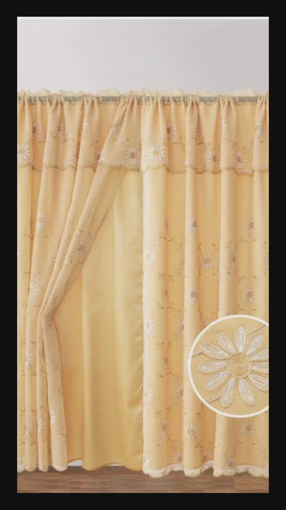 MAHA EMBROIDERY PANEL-SIZE 54X84 WITH VALANCE AND BACKING